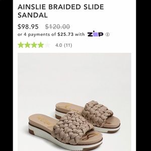 Sam Edelman Ainslie Braded Slide Sandal Desert Beige 9